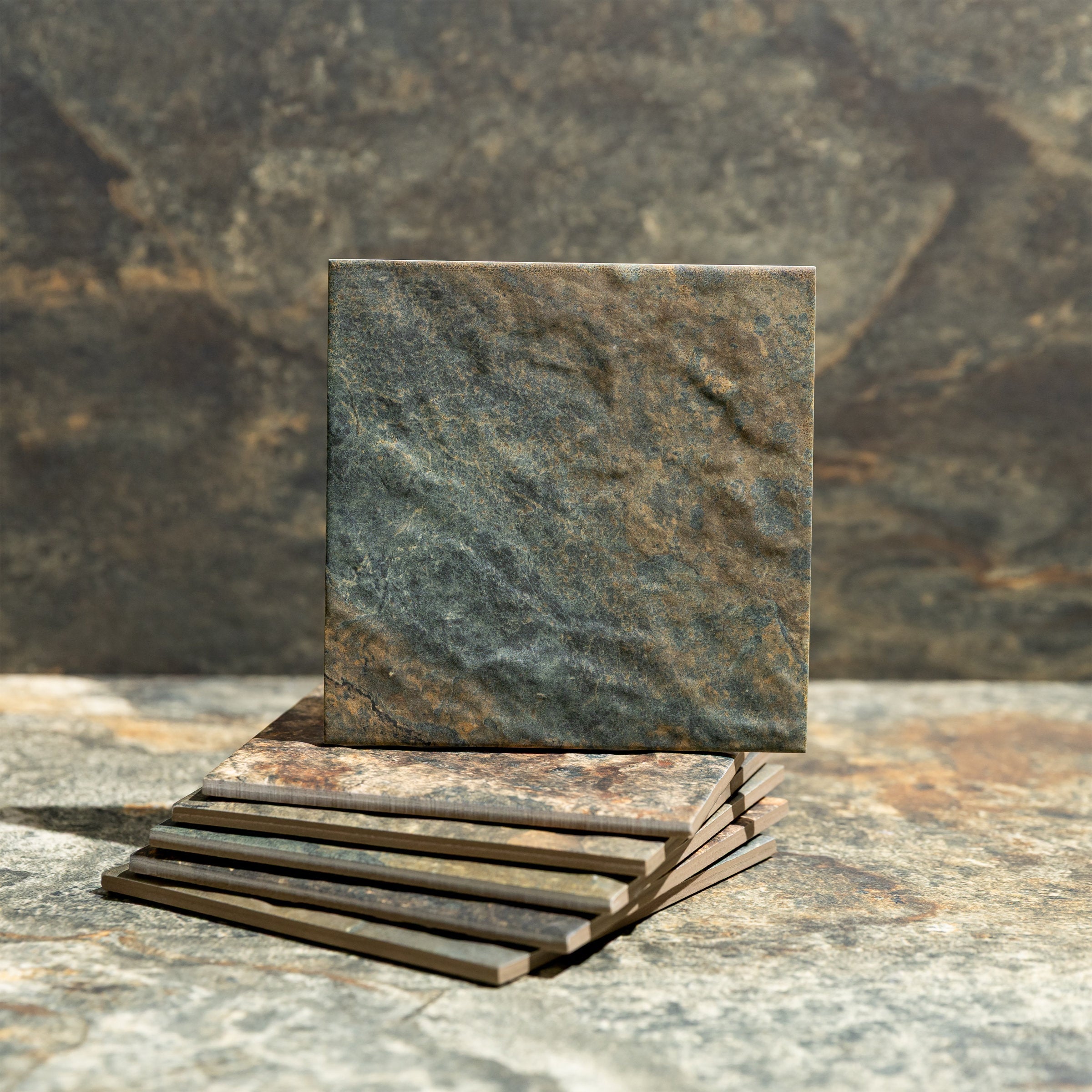 Bedrosians Sinai 6" x 6" R11 Anti-Slip Matte Pressed Porcelain Field Tile in Green | Item Code 100008993