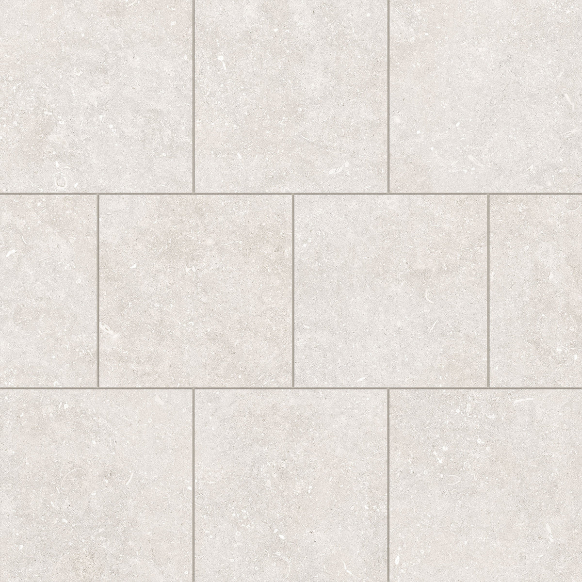Bedrosians Oda 4" x 4" Soft Textured Matte Porcelain Offset Mosaic in Ice | Item Code 100009013