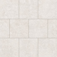 Bedrosians Oda 4" x 4" Soft Textured Matte Porcelain Offset Mosaic in Ice | Item Code 100009013