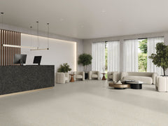 Bedrosians Mystere 24" x 24" Structured Porcelain Tile in White | Item Code 100009626