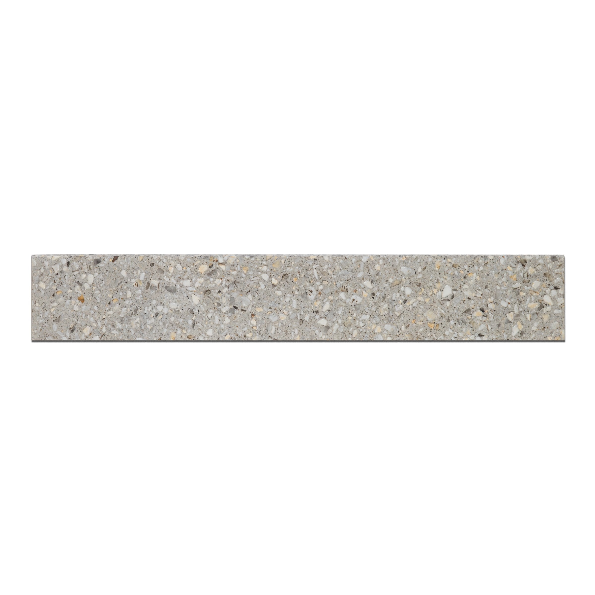 Bedrosians Mystere 4" x 24" Structured Bullnose Porcelain Tile in Light Grey | Item Code 100009652