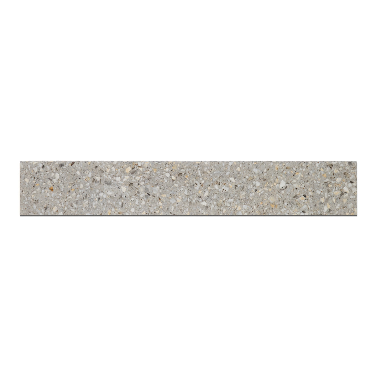Bedrosians Mystere 4" x 24" Structured Bullnose Porcelain Tile in Light Grey | Item Code 100009652