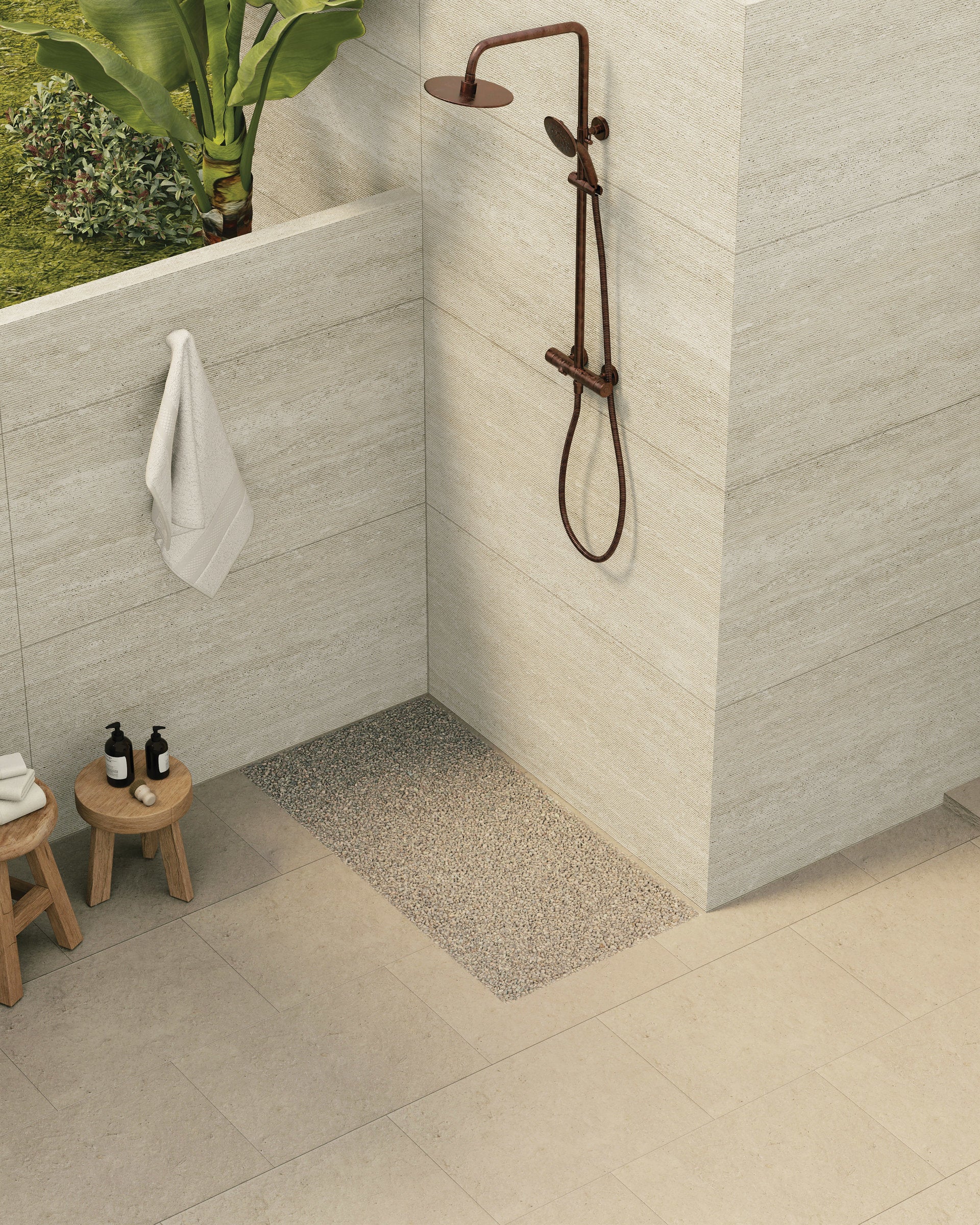 Bedrosians Poetry Stone 24" x 36" Matte Porcelain Paver in Ivory | Item Code 100005411