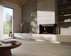 Bedrosians Tivoli 24" x 48" Natural Matte Porcelain Convesso Fluted Deco in Terra | Item Code 100010020