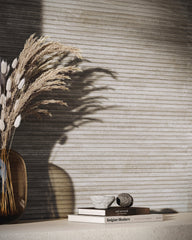 Bedrosians Tivoli 24" x 48" Natural Matte Porcelain Convesso Fluted Deco in Terra | Item Code 100010020