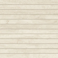 Bedrosians Tivoli 1" x 12" Natural Matte Porcelain Mosaic Tile in Crema | Item Code 100010048