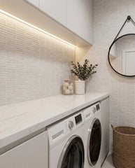 Bedrosians Node Snow 16x48 Ceramic Wall Tile Matte | Item Code 100010186