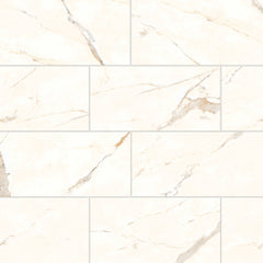 Bedrosians Magnifica Era 12" x 24" - 8mm Honed Porcelain Tile in Calacatta Oro | Item Code 100010902