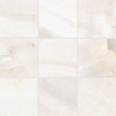 Bedrosians Magnifica Era 4" x 4" - 8mm Honed Porcelain Mosaic Tile in Crystal Onyx | Item Code 100011627