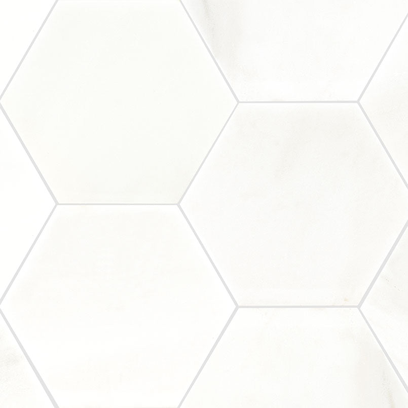 GREECIAN WHITE 8" HEX POL