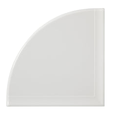Grey Gloss Resin Flatback Corner Shelf