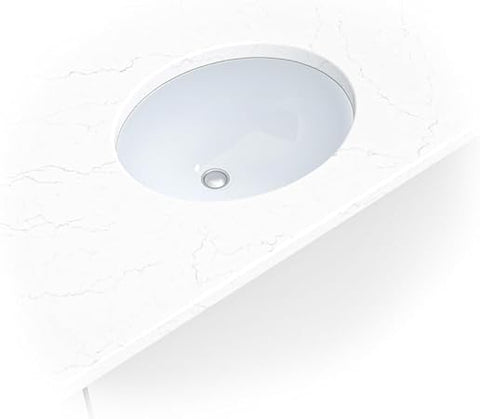 PORCELAIN VANITY OVAL WHITE-1714