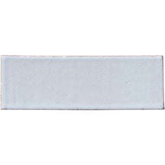 Zellige Light Grey Gloss Ceramic Floor and Wall Tile - 2 x 6 in.