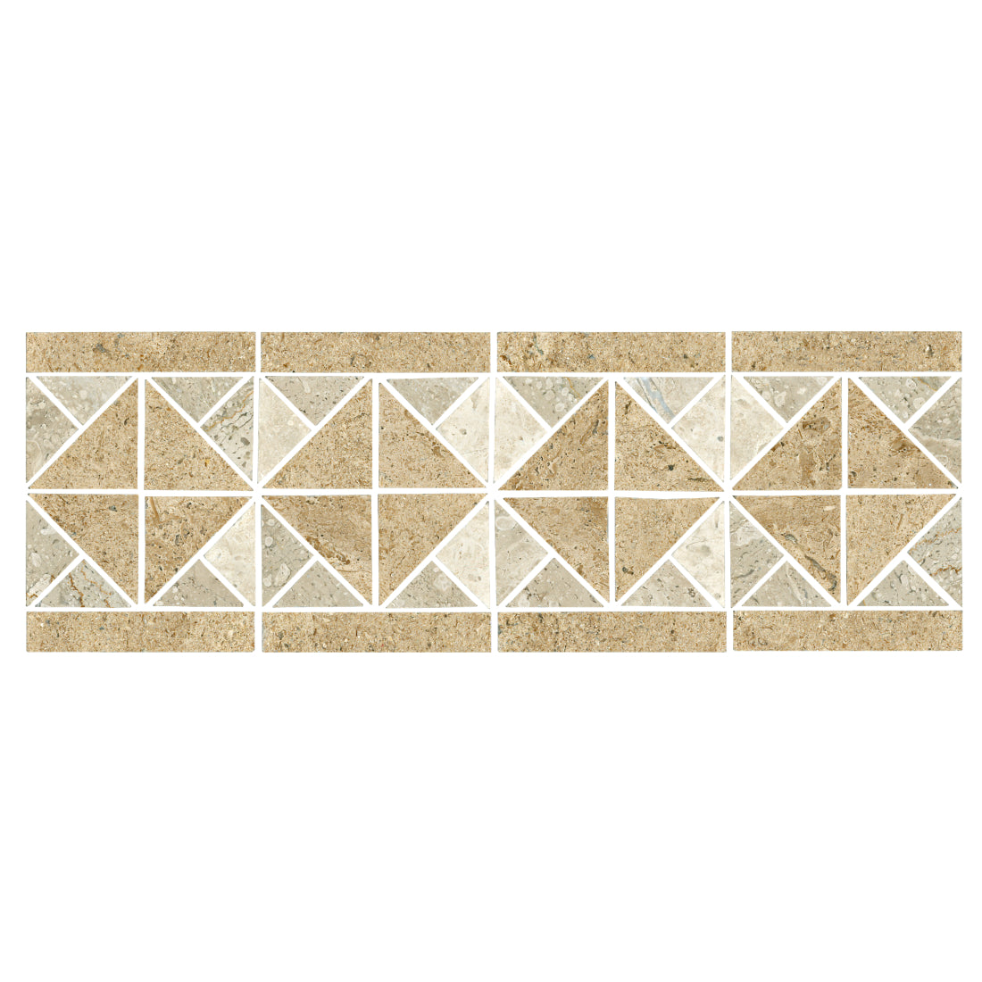 Belmont Listello Travertine Wall and Floor Tile -  4 x 12 in.