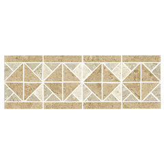 Belmont Listello Travertine Wall and Floor Tile -  4 x 12 in.