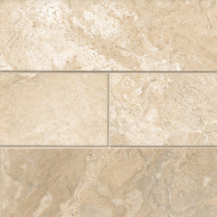 Queen Beige Polished Marble Wall and Floor Tile - 4 x 12 in.