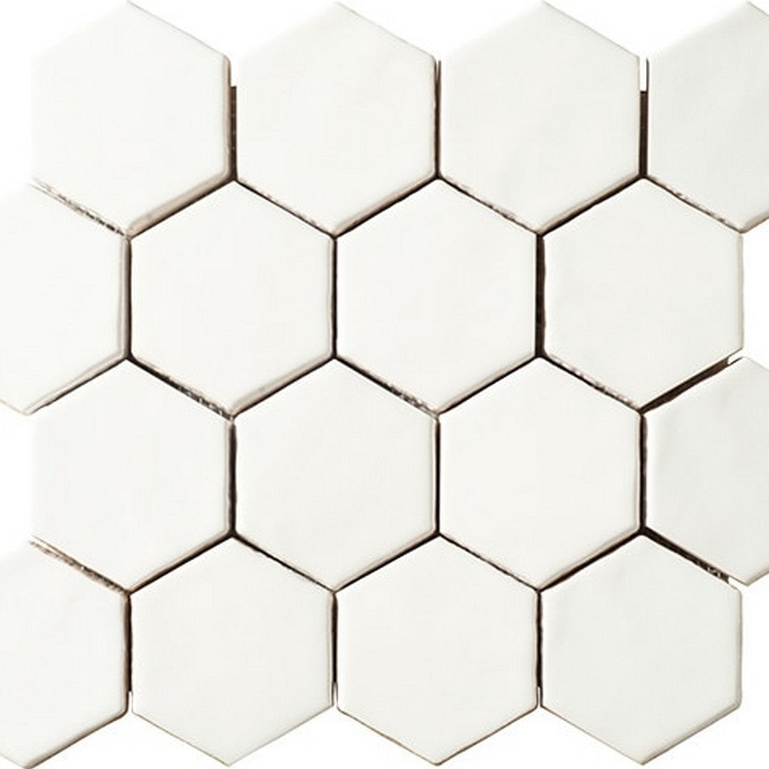 Marazzi Artistic Reflections 3X3 Hexagon, Matte - Matte Artic