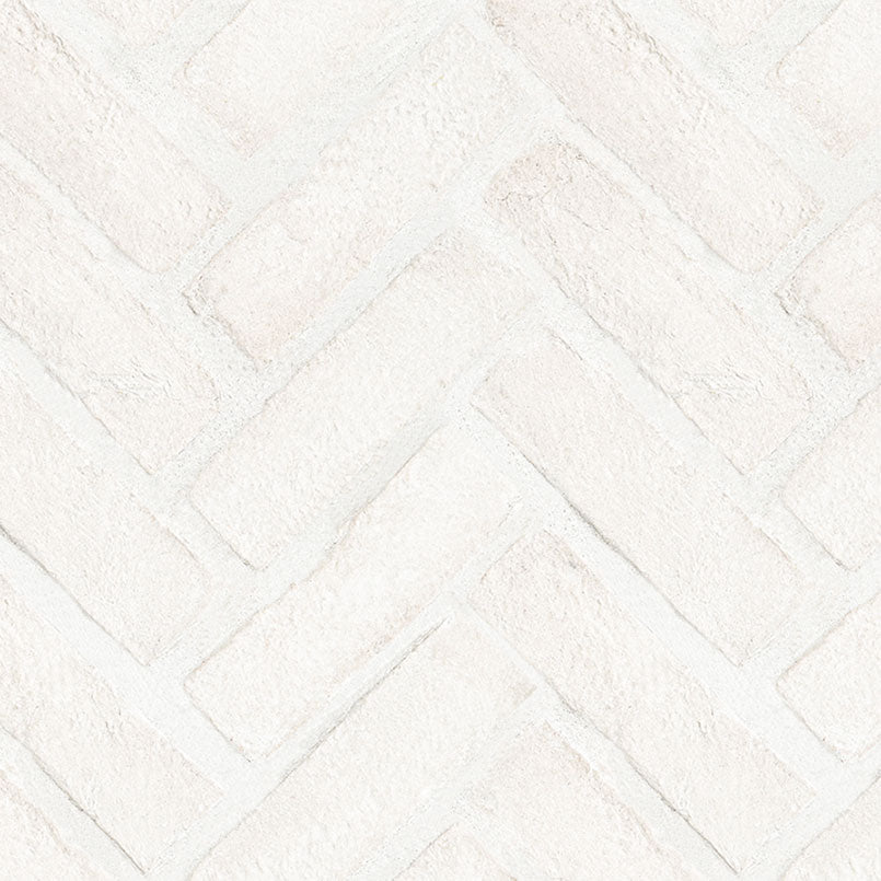 ALPINE WHITE CLAY BRICK HERRINGBONE 2.25 X 7.5
