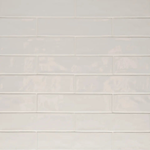 Clara 2.75" x 11" Glossy Porcelain Tile in Grey