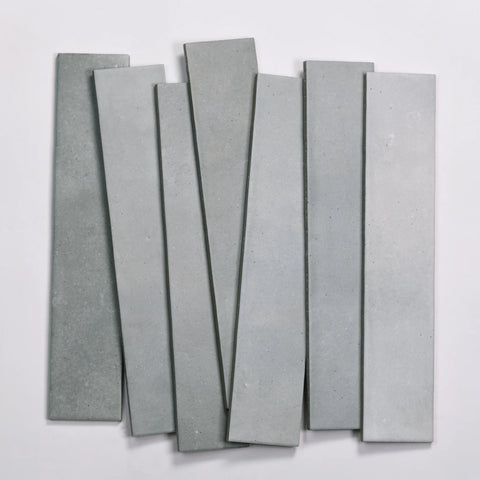 Celine 2.5" x 12" Matte Porcelain Floor & Wall Tile in Blue
