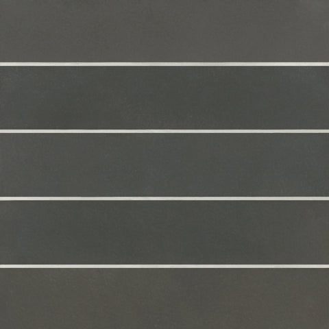 Celine 2.5" x 12" Matte Porcelain Floor & Wall Tile in Black