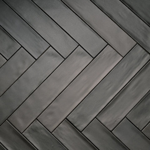 Celine 2.5" x 12" Matte Porcelain Floor & Wall Tile in Black
