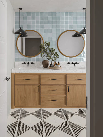 Marin 4" x 4" Ceramic Wall Tile in Misty Blue