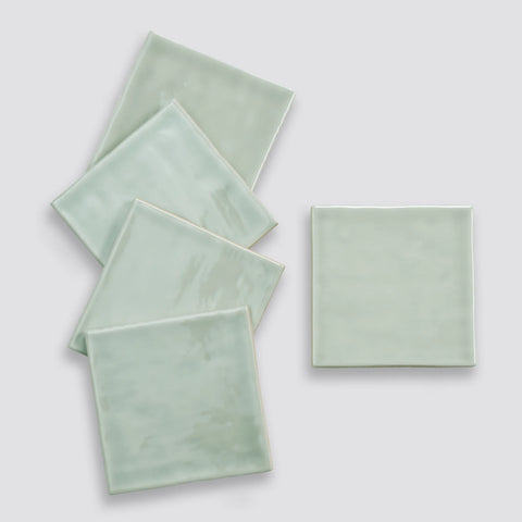 Marin 4" x 4" Ceramic Wall Tile in Aloe Green