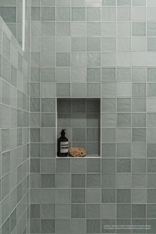 Marin 4" x 4" Ceramic Wall Tile in Aloe Green