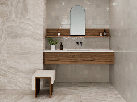 Marin 4" x 4" Ceramic Wall Tile in Coastal Cliff