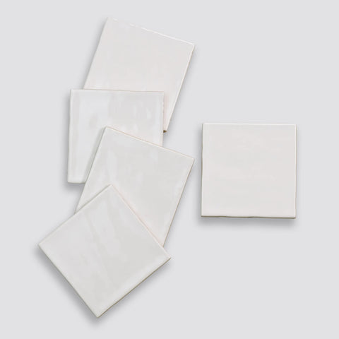 Marin 4" x 4" Ceramic Wall Tile in Pearl White