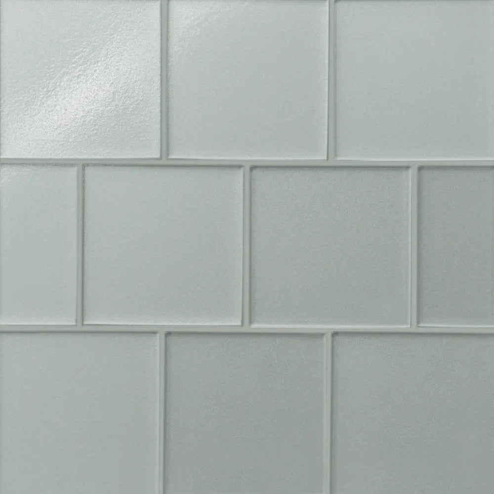 Kaikos 4" x 4" Matte Glass Field Tile in Silver