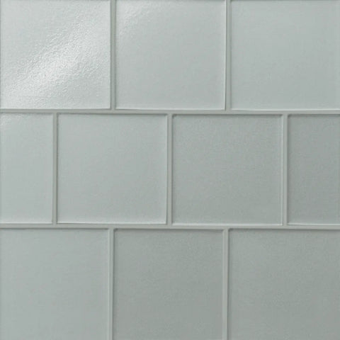 Kaikos 4" x 4" Matte Glass Field Tile in Silver
