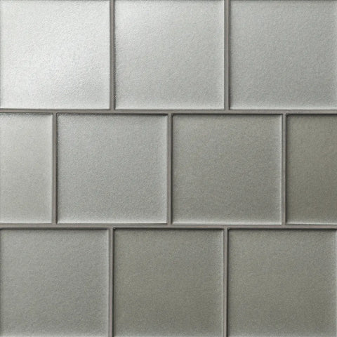 Kaikos 4" x 4" Matte Glass Field Tile in Grey