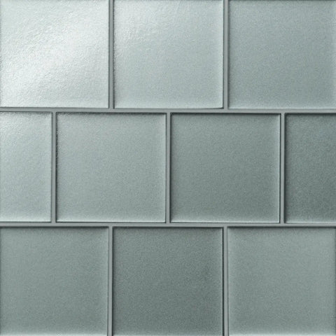Kaikos 4" x 4" Matte Glass Field Tile in Light Green