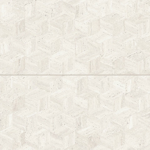 Sensi Roma 24" x 48" Satin Porcelain Cube Deco in White