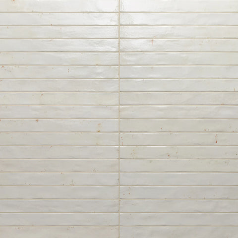 Chroma 2" x 18" Glossy Porcelain Field Tile in White