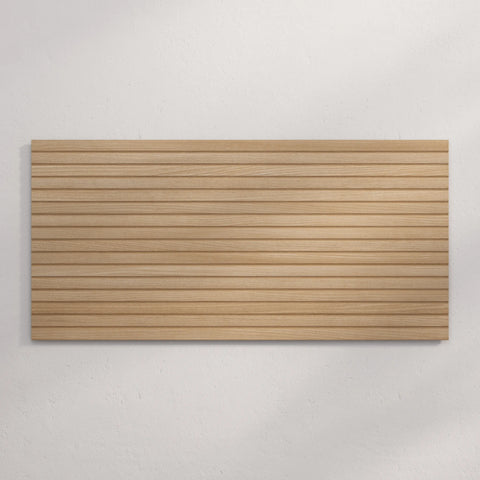 Strata 24" x 48" Ribbed Matte 3D Deco Porcelain in Roble