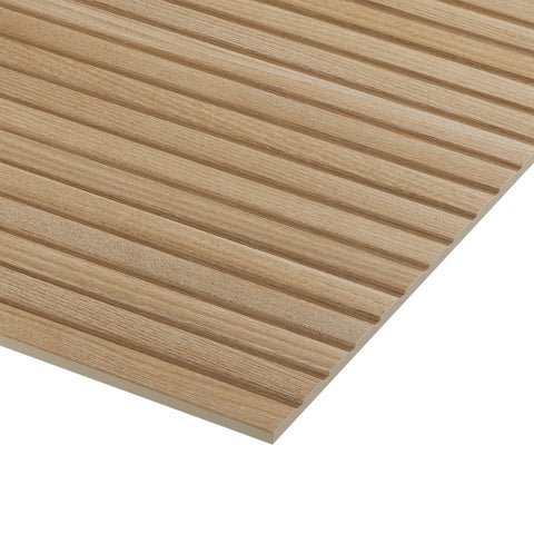 Strata 24" x 48" Ribbed Matte 3D Deco Porcelain in Roble