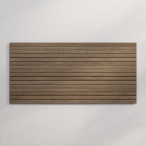 Strata 24" x 48" Ribbed Matte 3D Deco Porcelain in Siena