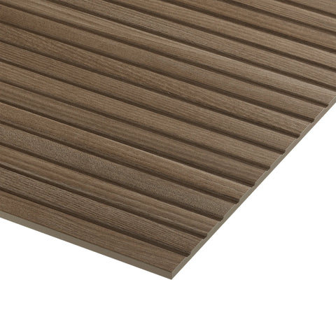 Strata 24" x 48" Ribbed Matte 3D Deco Porcelain in Siena