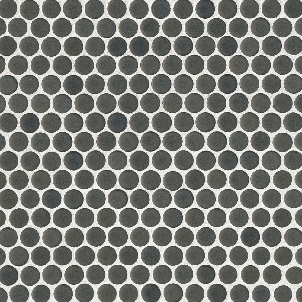 360 3/4" x 3/4" Penny Round Matte Mosaic Tile in Iron