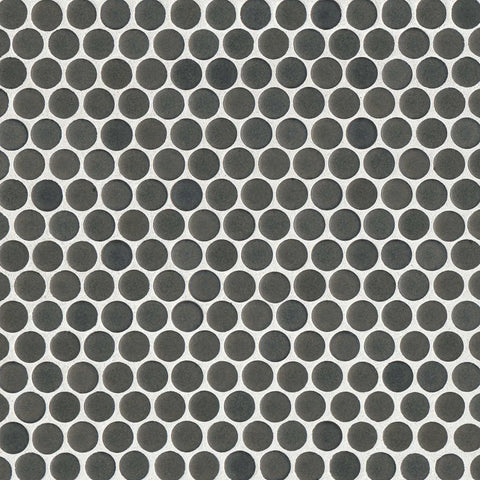360 3/4" x 3/4" Penny Round Matte Mosaic Tile in Iron
