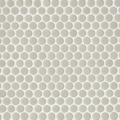 360 3/4" x 3/4" Penny Round Glossy Mosaic Tile in Off White