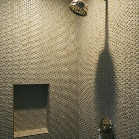 360 3/4" x 3/4" Penny Round Matte Mosaic Tile in Shale