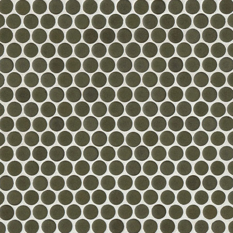 360 3/4" x 3/4" Penny Round Matte Mosaic Tile in Shale