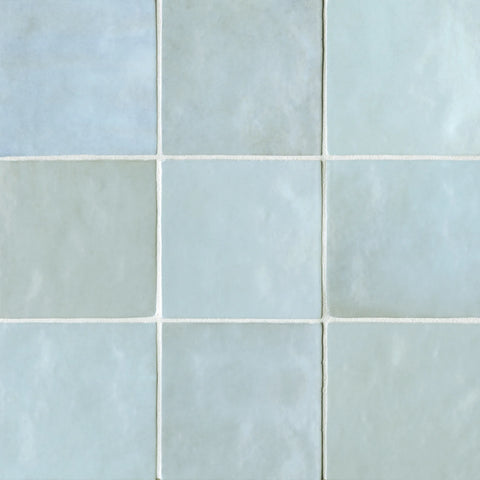 Cloé 5" x 5" Glossy Ceramic Tile in Baby Blue