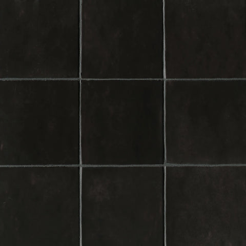 Cloé 5" x 5" Glossy Ceramic Tile in Black