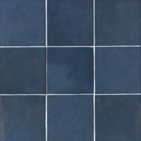 Cloé 5" x 5" Glossy Ceramic Tile in Blue
