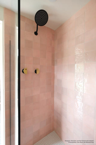 Cloé 5" x 5" Glossy Ceramic Tile in Pink